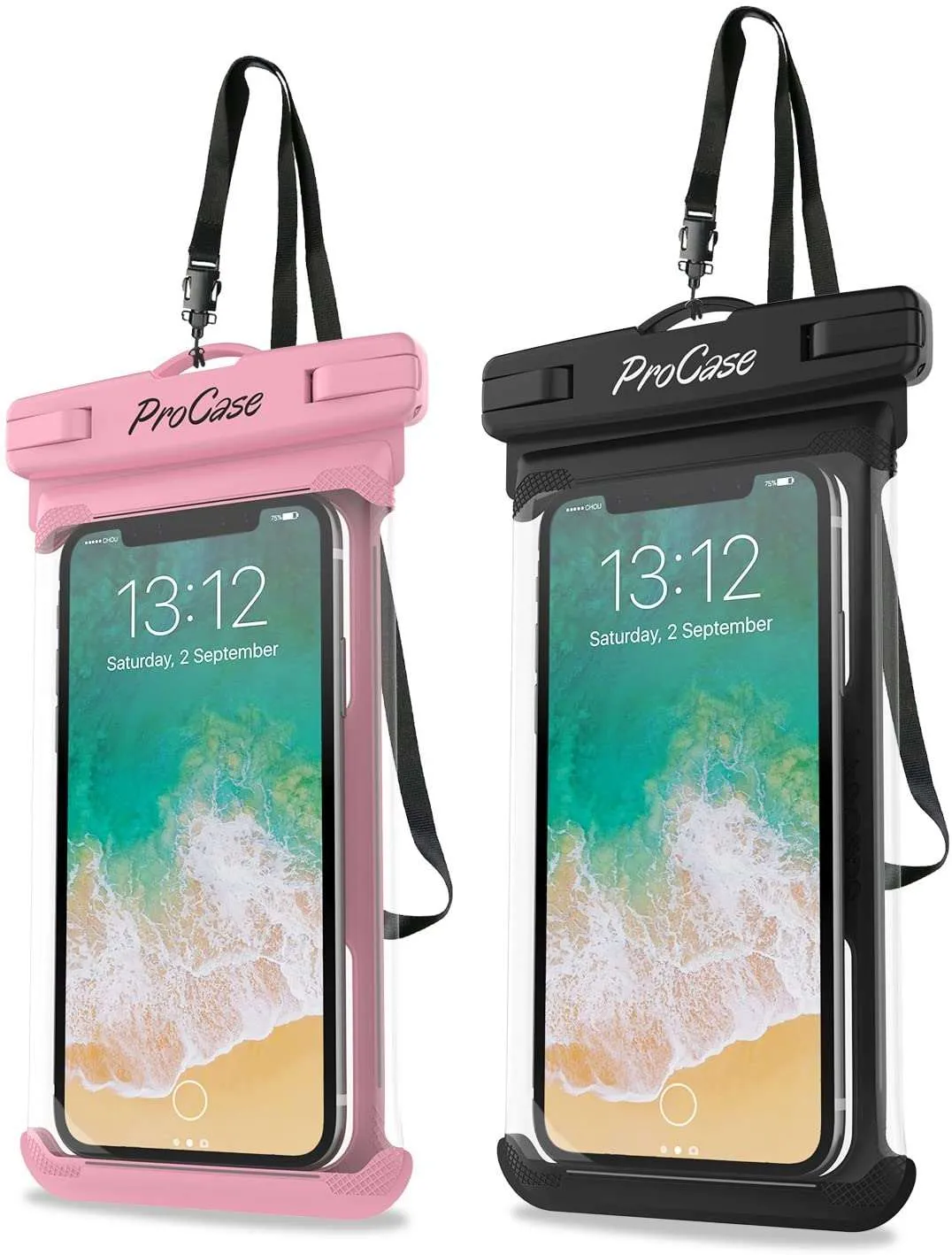 (2 Pack) Universal Waterproof Phone Case DryBag | ProCase