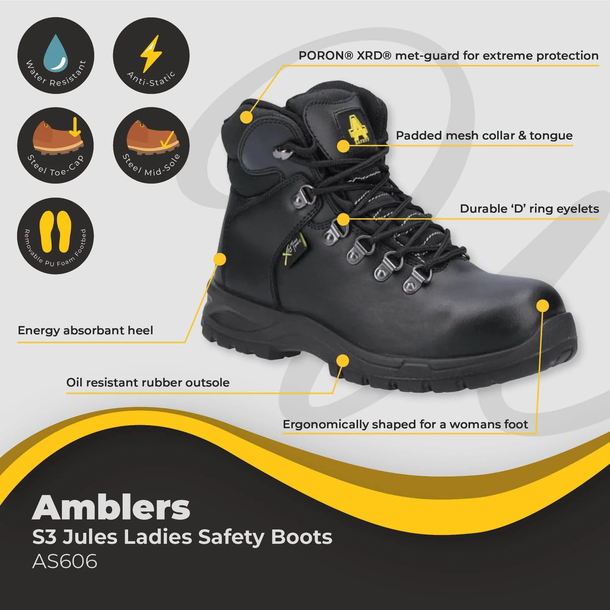 Amblers Jules Ladies Safety Boot S3 AS606