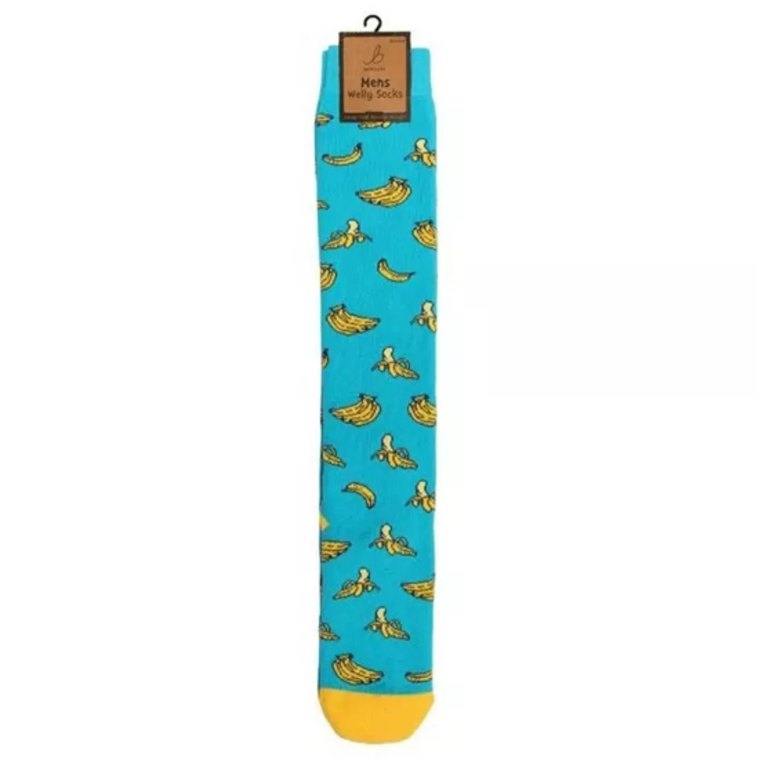 Bartleby 6-11 Blue Gone Bananas Men's Welly Sock