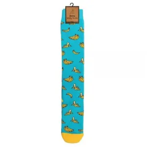 Bartleby 6-11 Blue Gone Bananas Men's Welly Sock