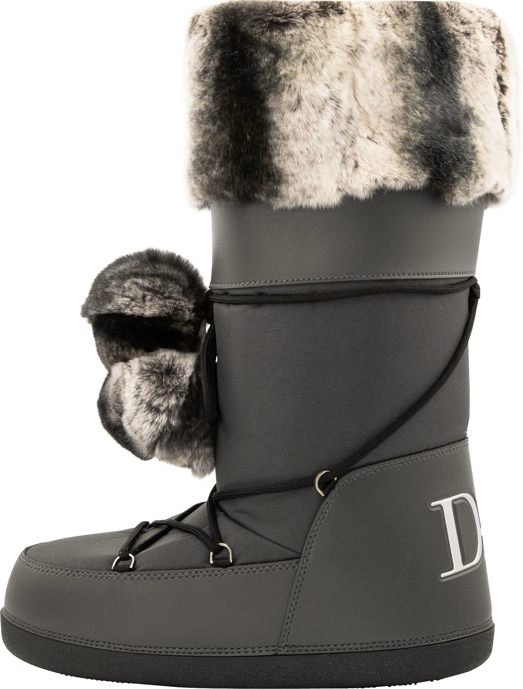 Christian Dior Black Logo Moon Boots