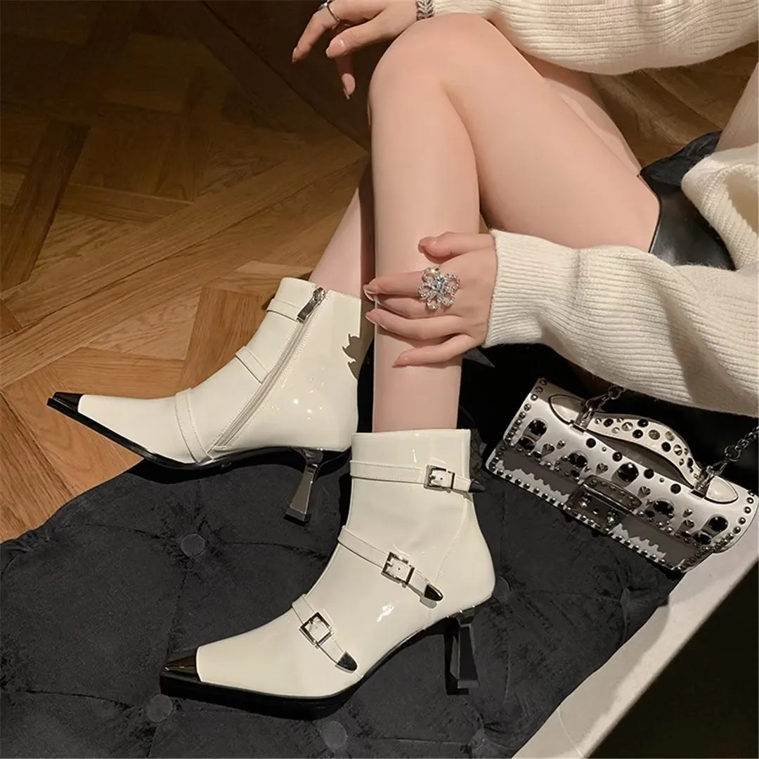 CrocSquare Petite Leather Boots