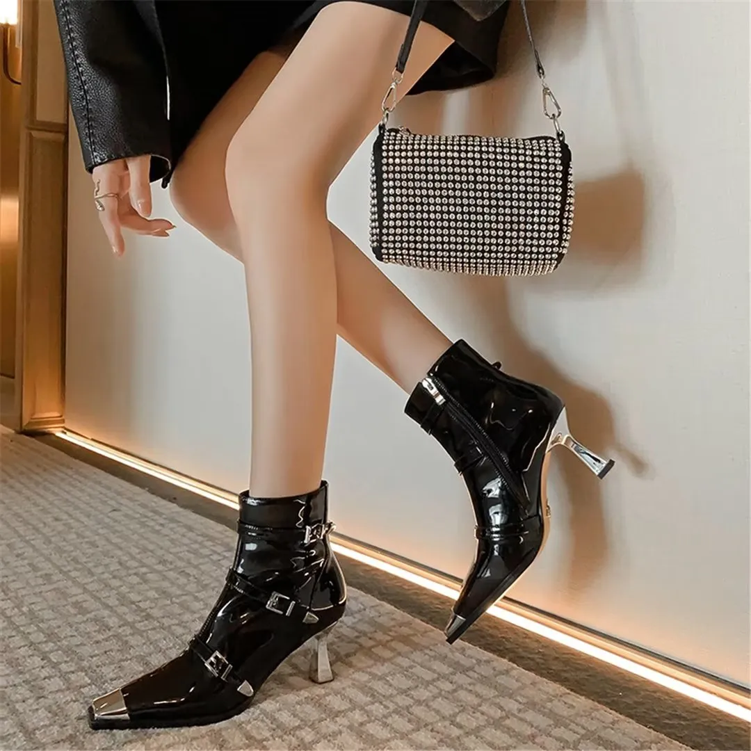 CrocSquare Petite Leather Boots