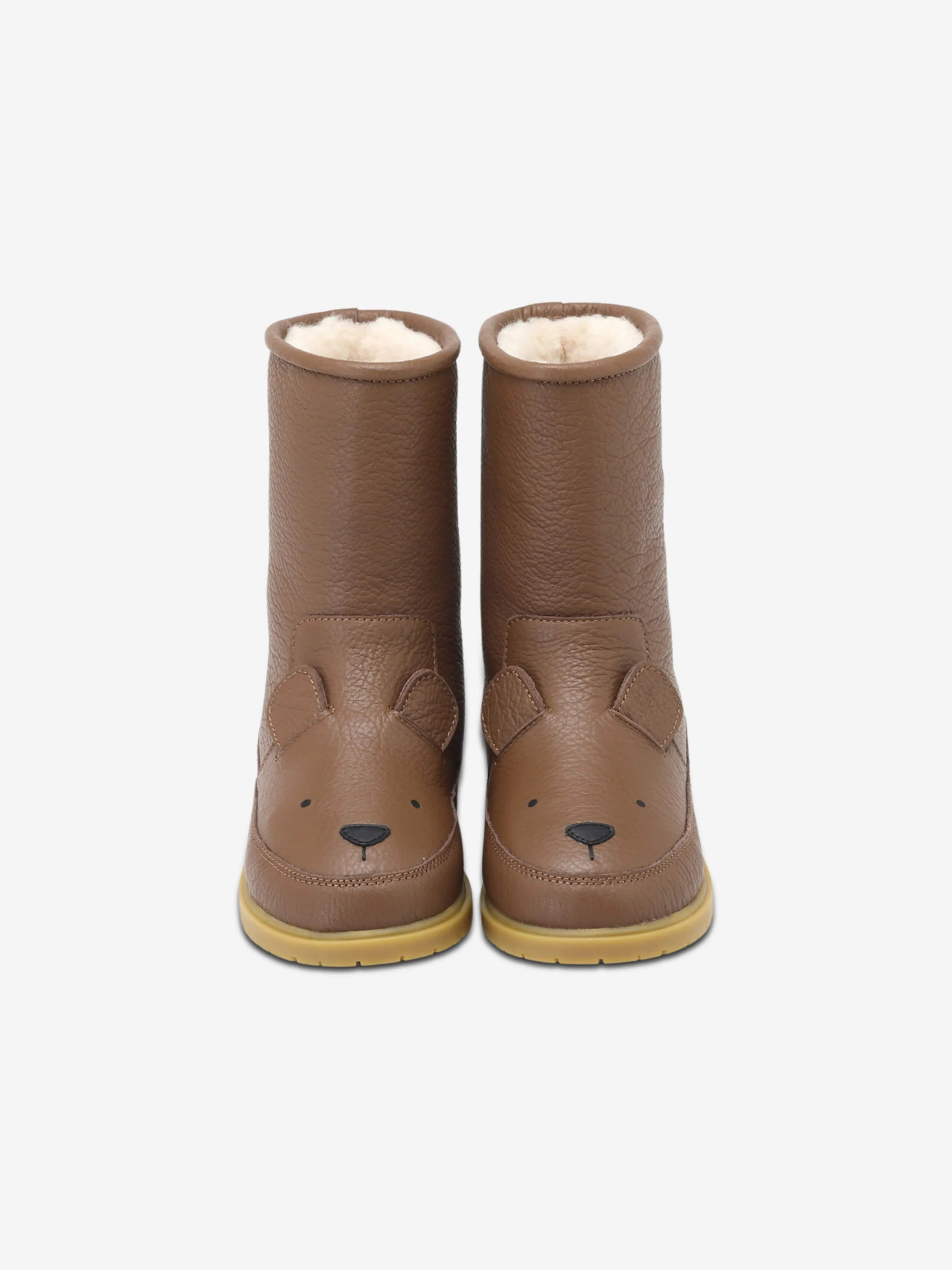 Donsje Kids Wadudu Classic Bear Boots in Brown