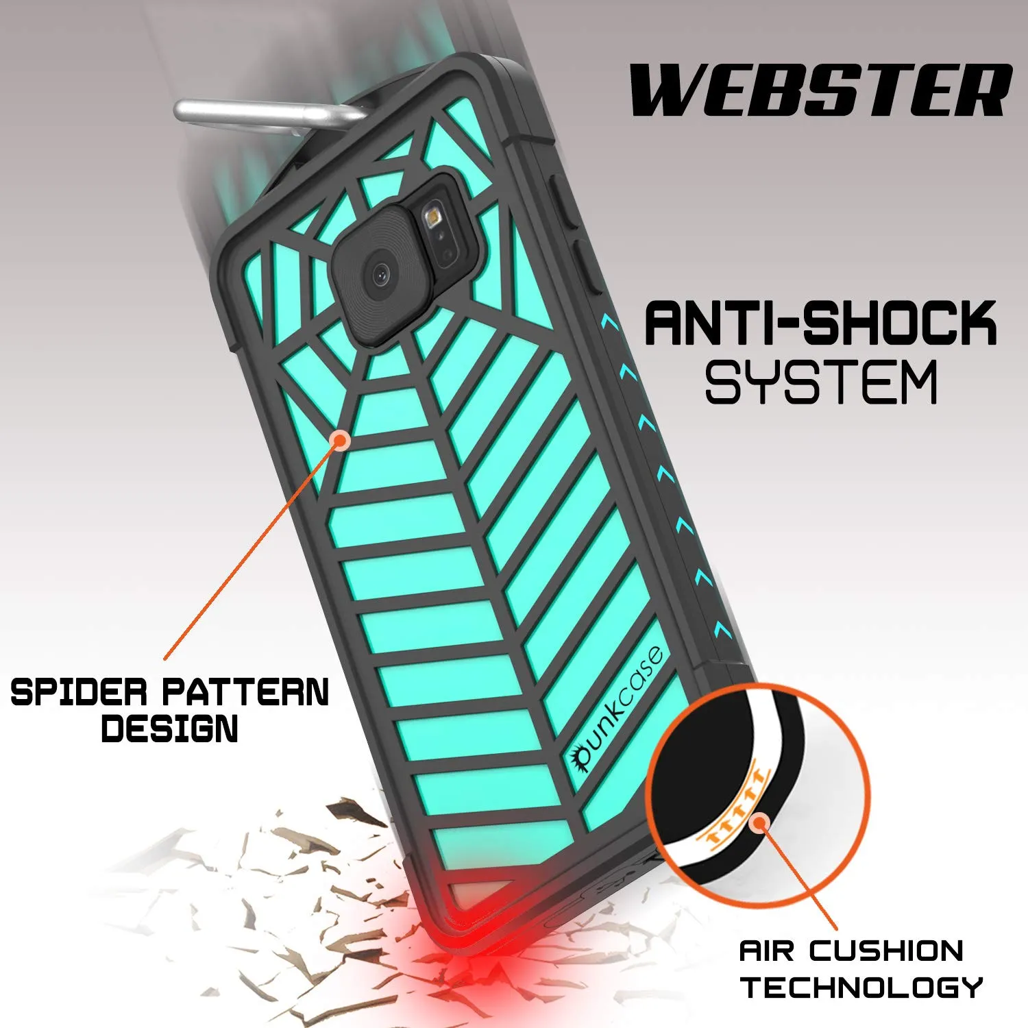 Galaxy Note FE Waterproof Case, Punkcase WEBSTER Series, Teal | Heavy Duty Armor Cover