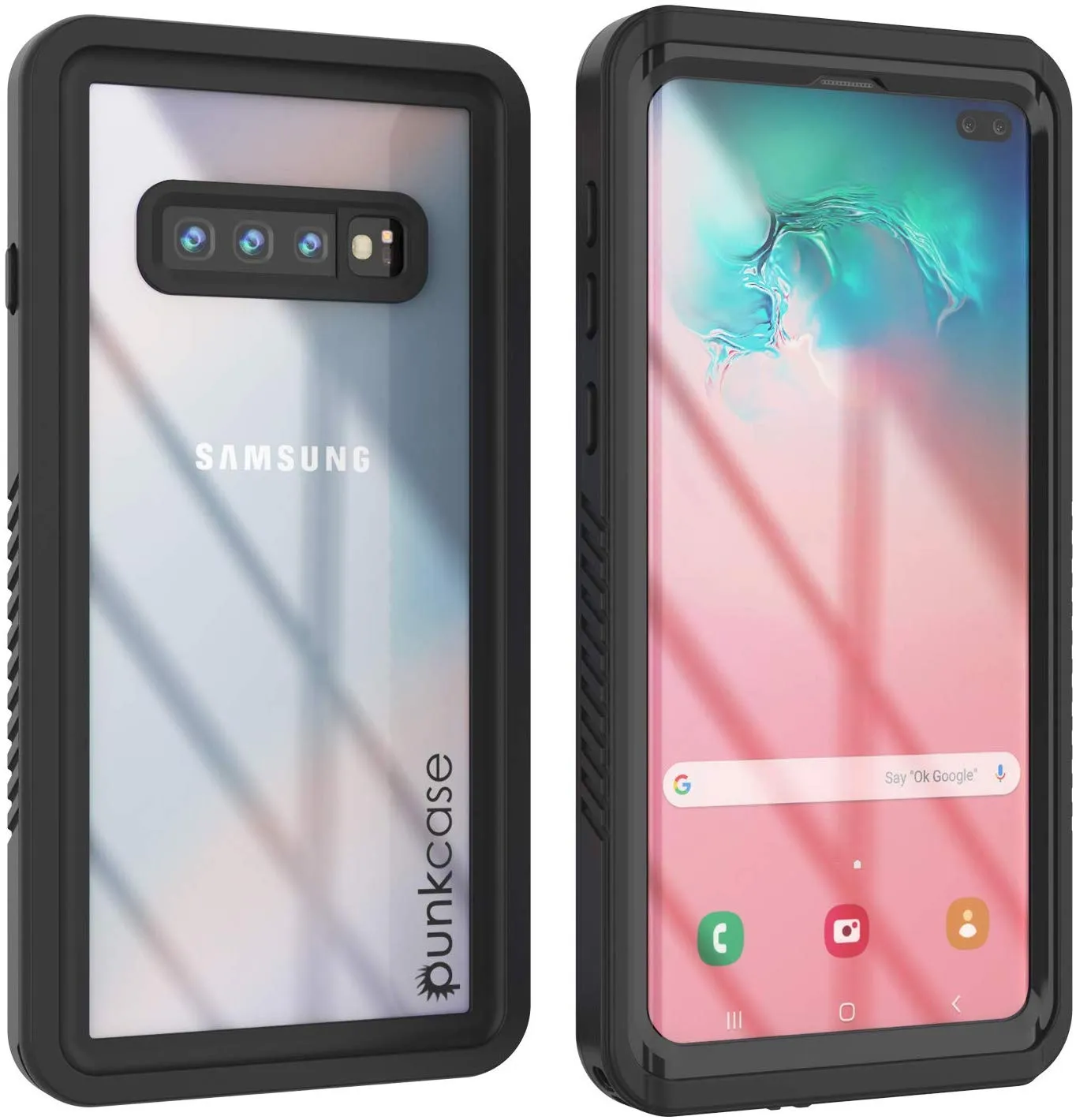 Galaxy S10  Plus Water/Shockproof With Screen Protector Case [Black]