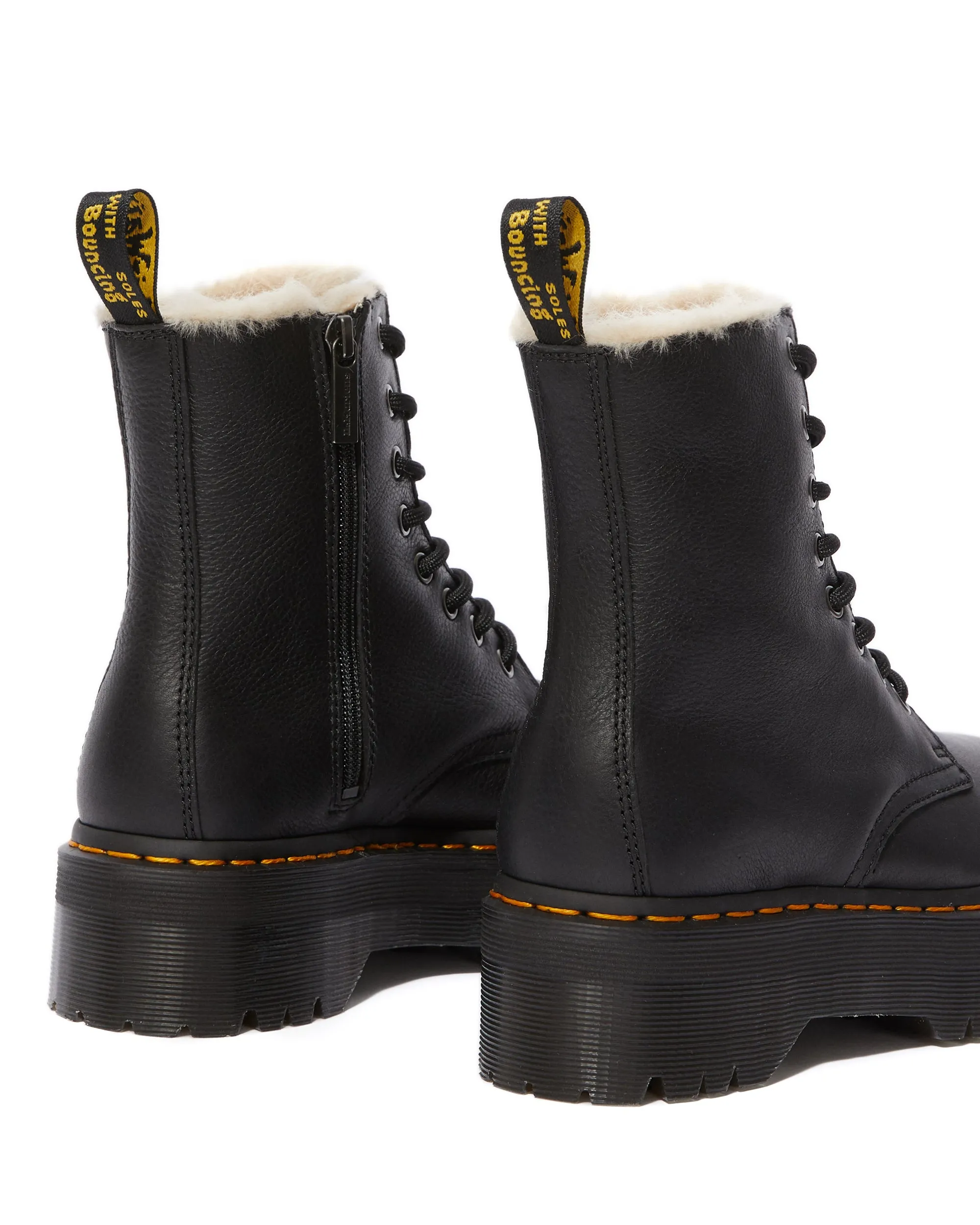 Jadon Fur Lined Black Pisa Platform Boots