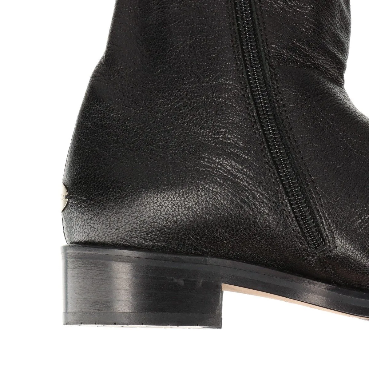 Jimmy Choo Leather Long Boots Black