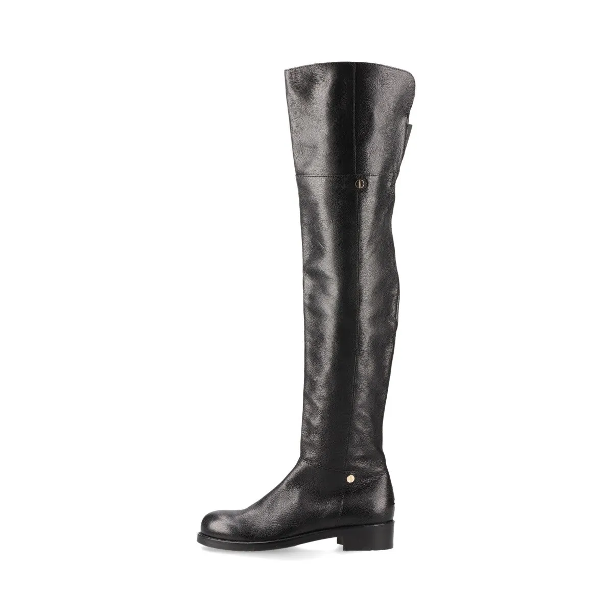 Jimmy Choo Leather Long Boots Black