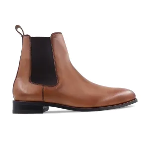 Kaede - Men's Brown Patina Calf Leather Chelsea Boot