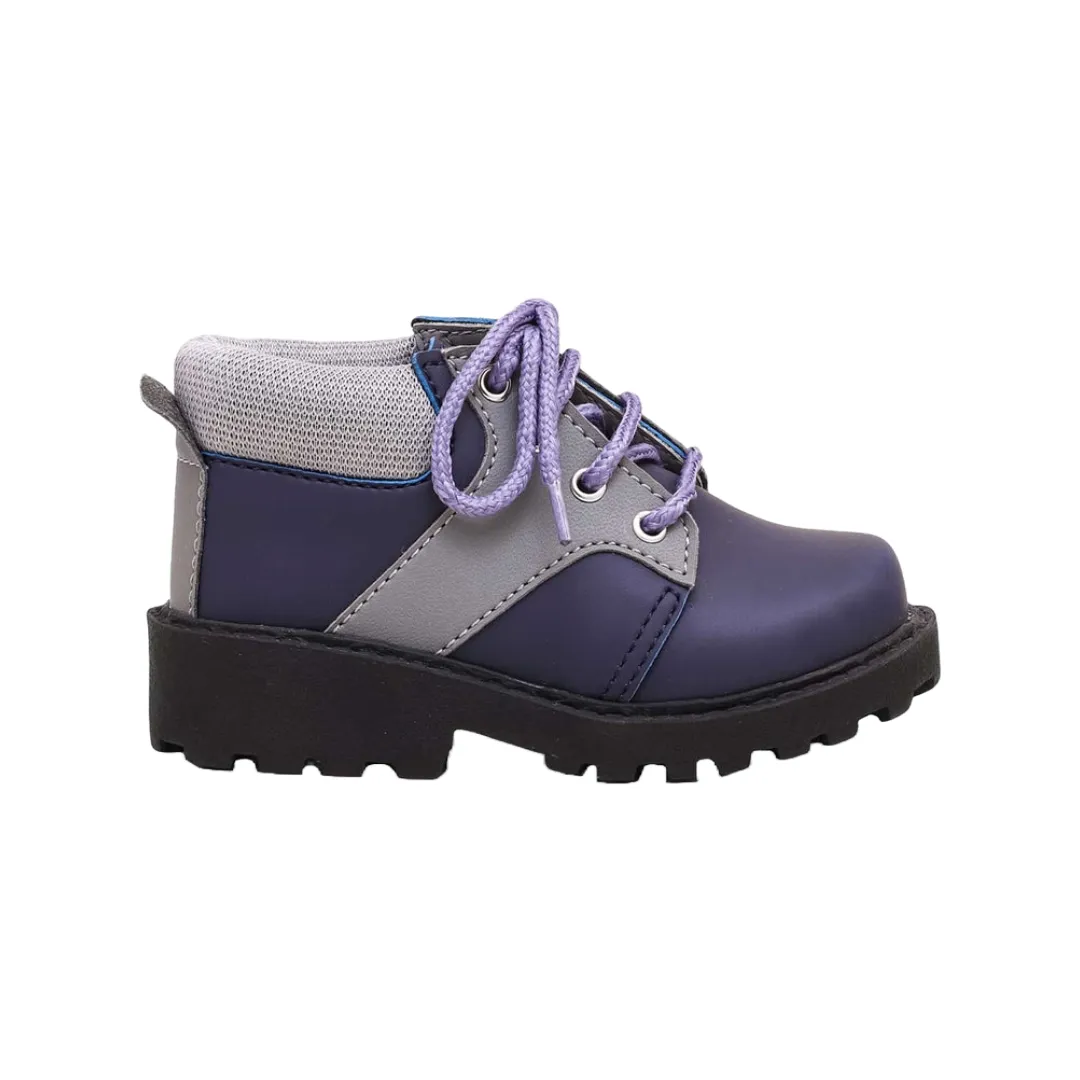 Kids' Two-Tone Hiking Boots with Padded Collar