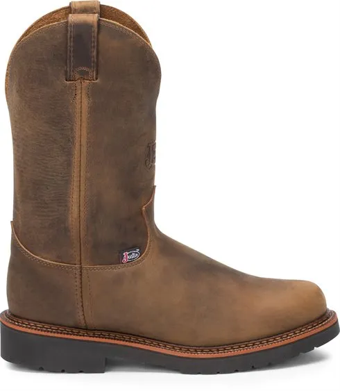 MEN'S JUSTIN BLUEPRINT PULL ON TAN GAUCHO BOOT