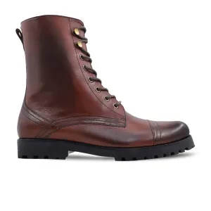 Natsu - Men's Burnished Brown Calf Leather Boot