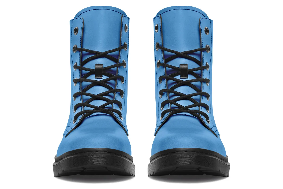 Ocean Wave Boots - Vegan Leather Doc-Style Boots with Durable Stitched on Soles