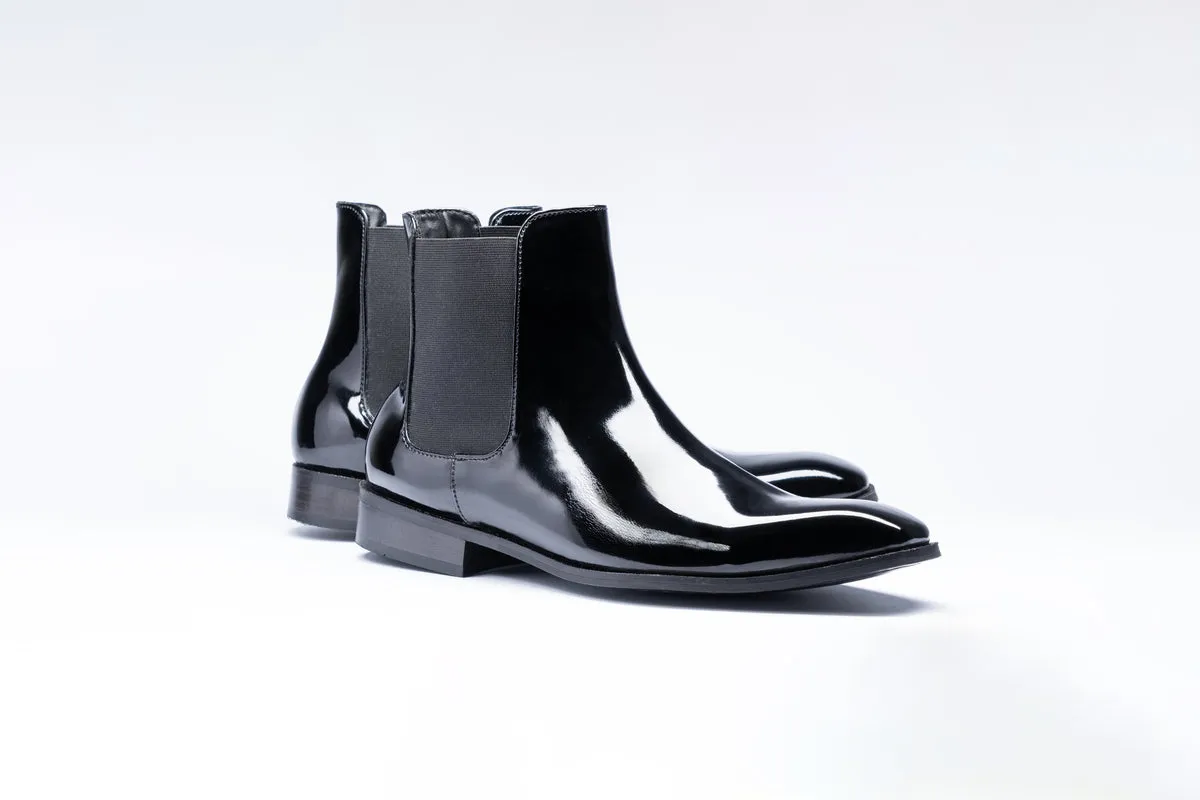 PATENT CHELSEA BOOTS