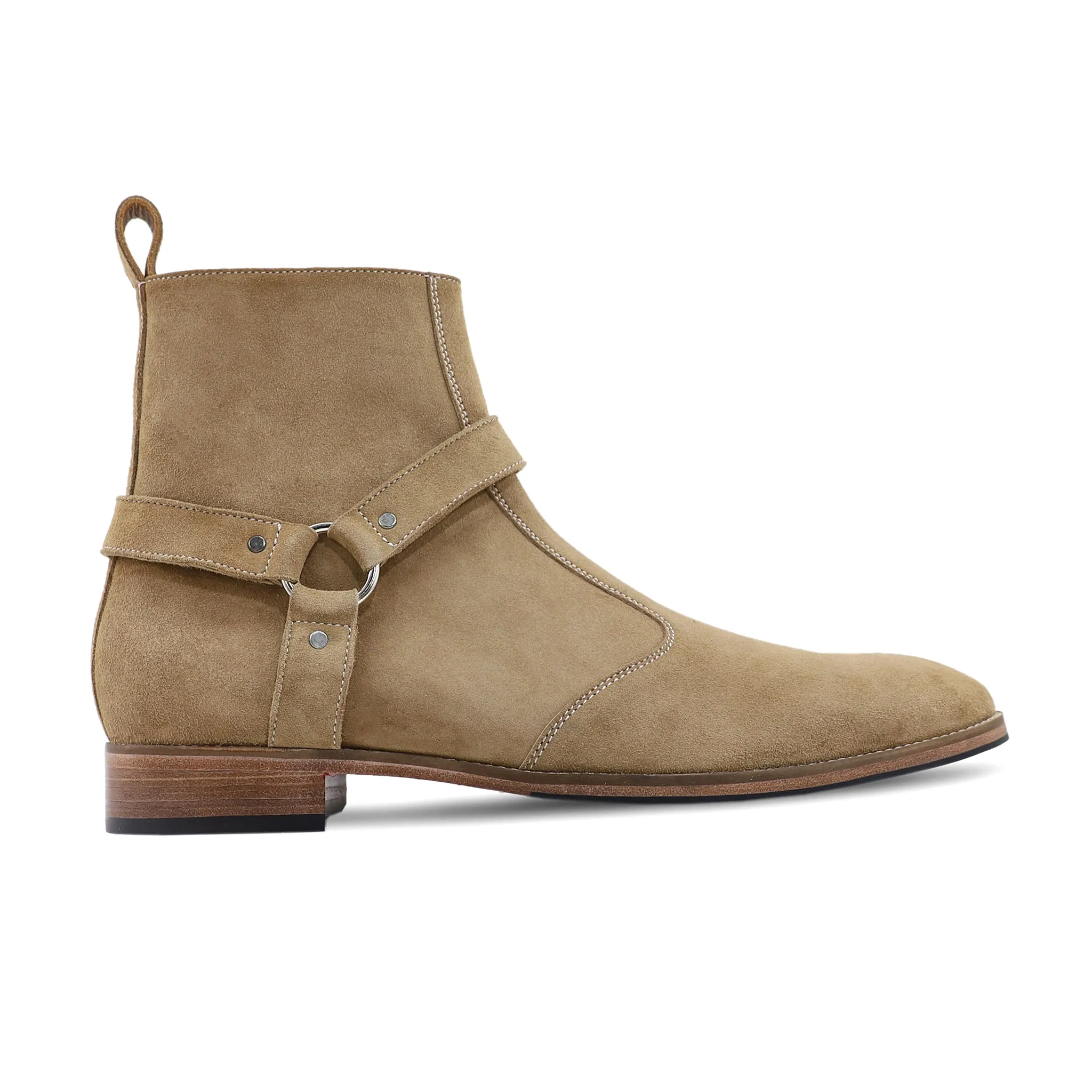 Quacker - Men's Camel Kid Suede Jodhpur Boot