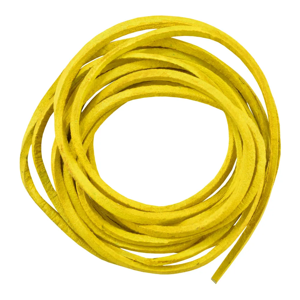 SLYELLOW 6' Feet Leather Laces - Yellow