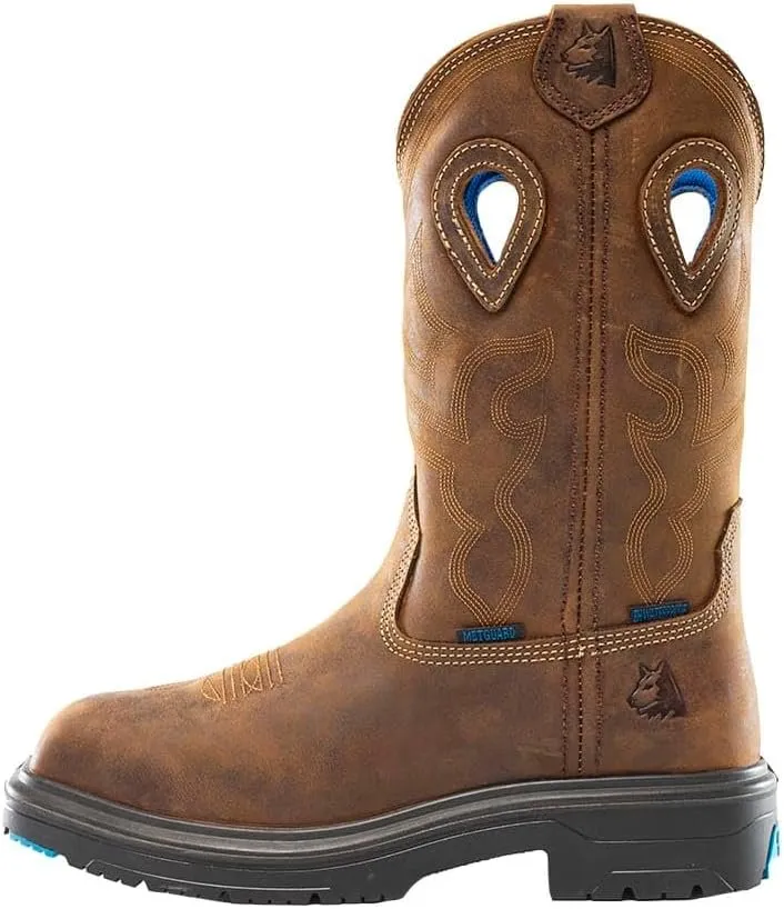 Steel Blue Men's Blue Heeler Met Steel Toe Boots, Brown