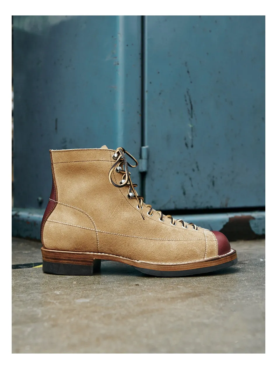 Two Tone Suede Lineman Boots