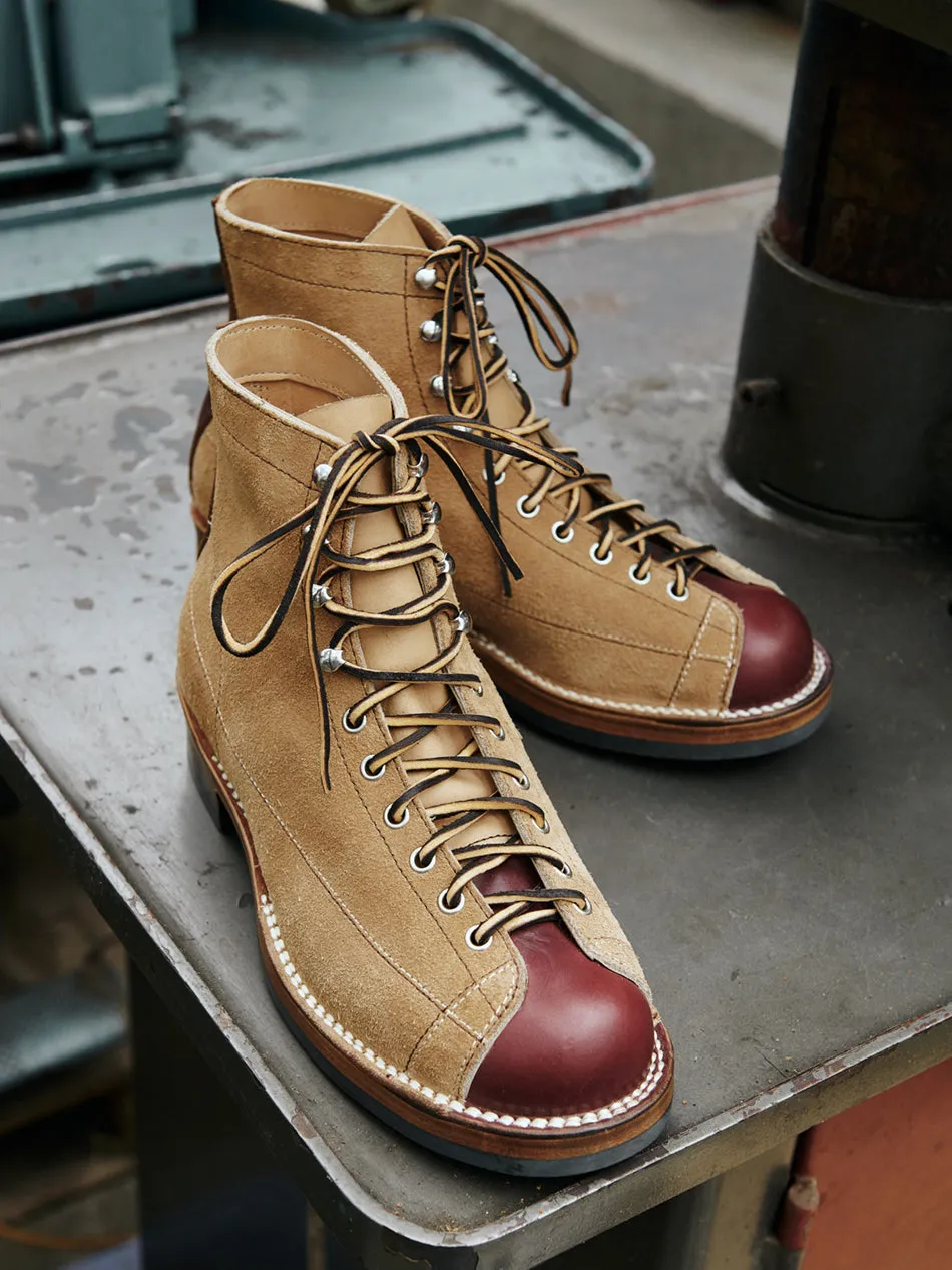 Two Tone Suede Lineman Boots