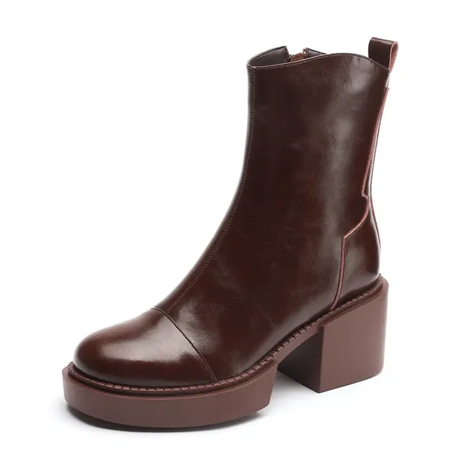 USS Shoes Andy Women's Square Heel Leather Boots