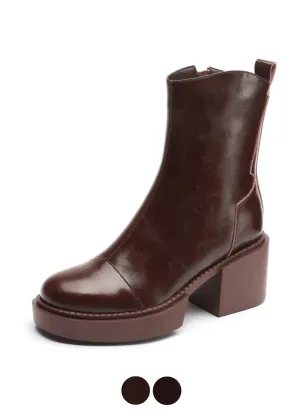 USS Shoes Andy Women's Square Heel Leather Boots