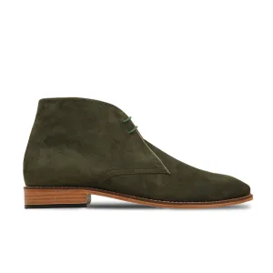 Victor - Men's Olive Green Kid Suede Chukka Boot