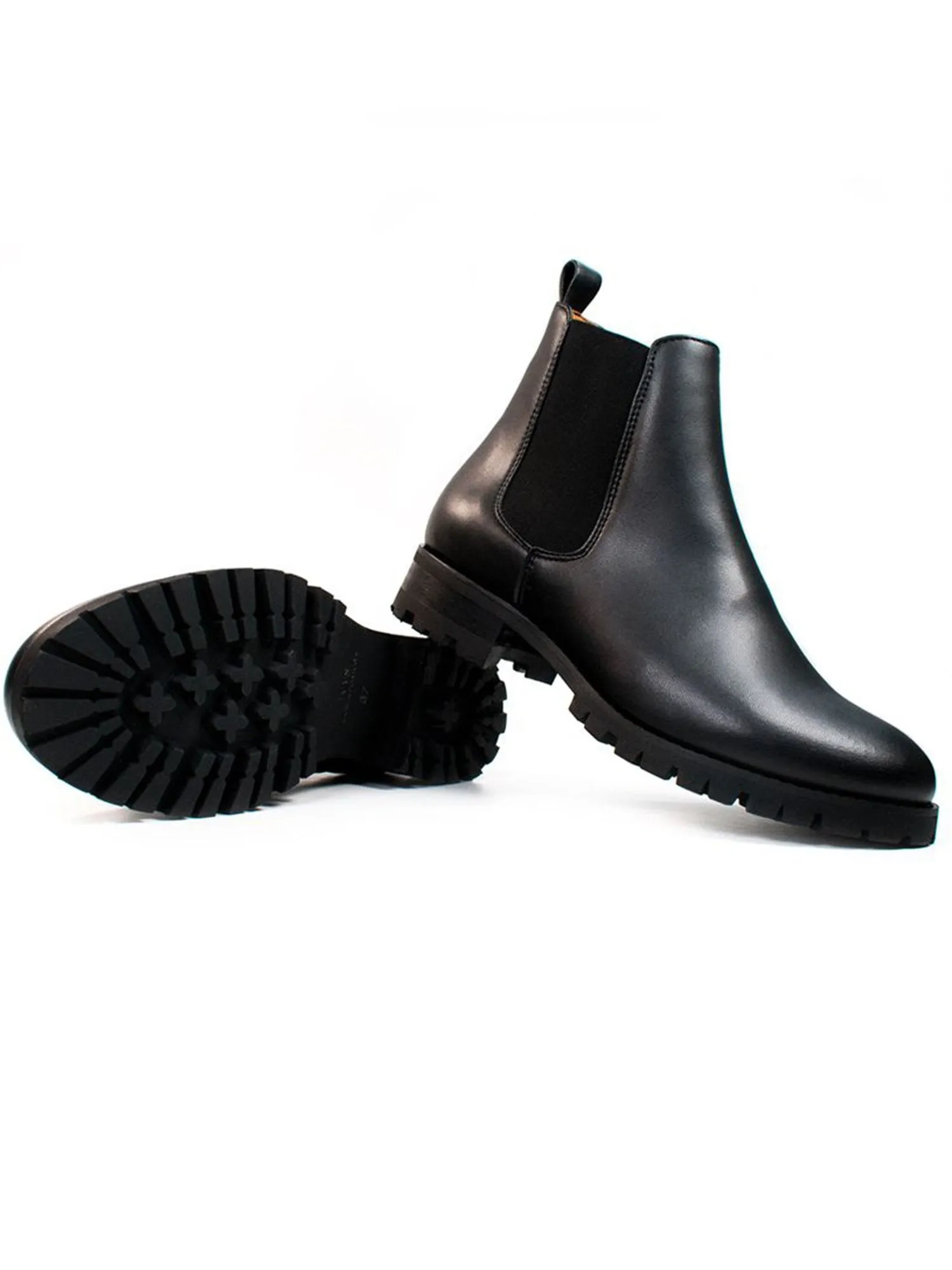 Wide Fit Luxe Deep Tread Chelsea Boots